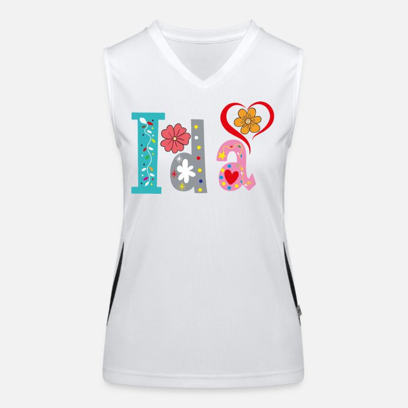 Personalized Ida Name Women's Functional Contrast Tank Top