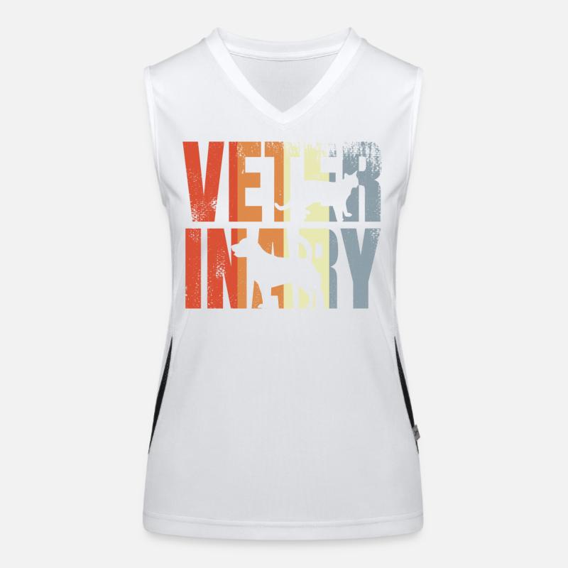 Retro Veterinary Women's Functional Contrast Tank Top