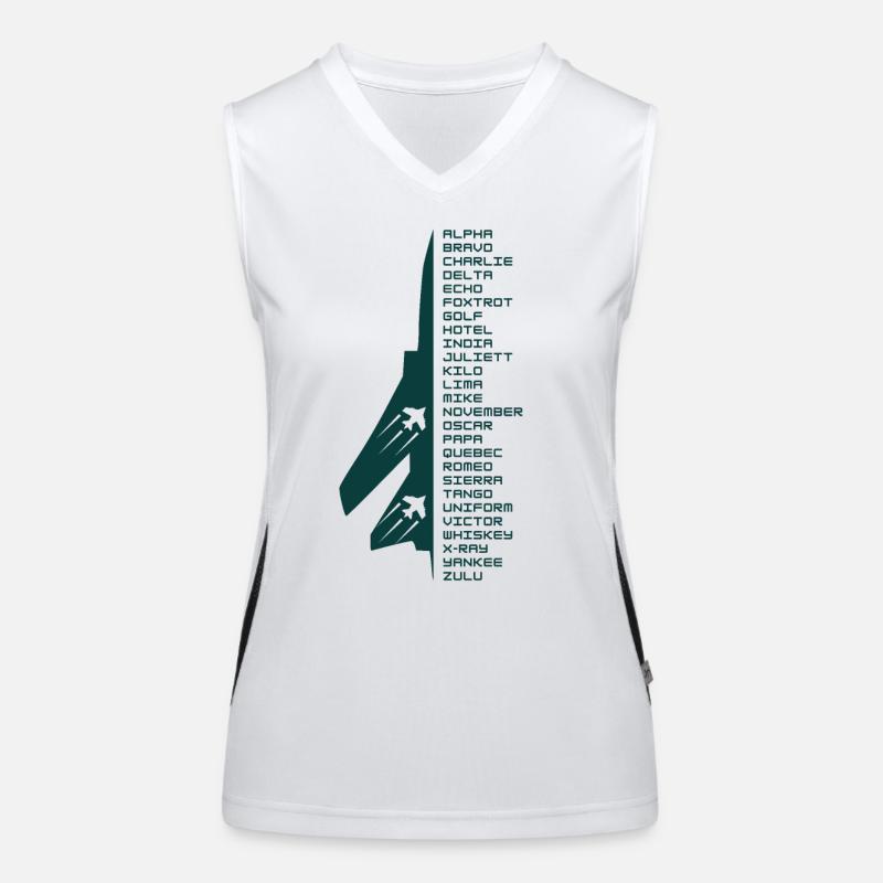 Phonetic alphabet Women's Functional Contrast Tank Top