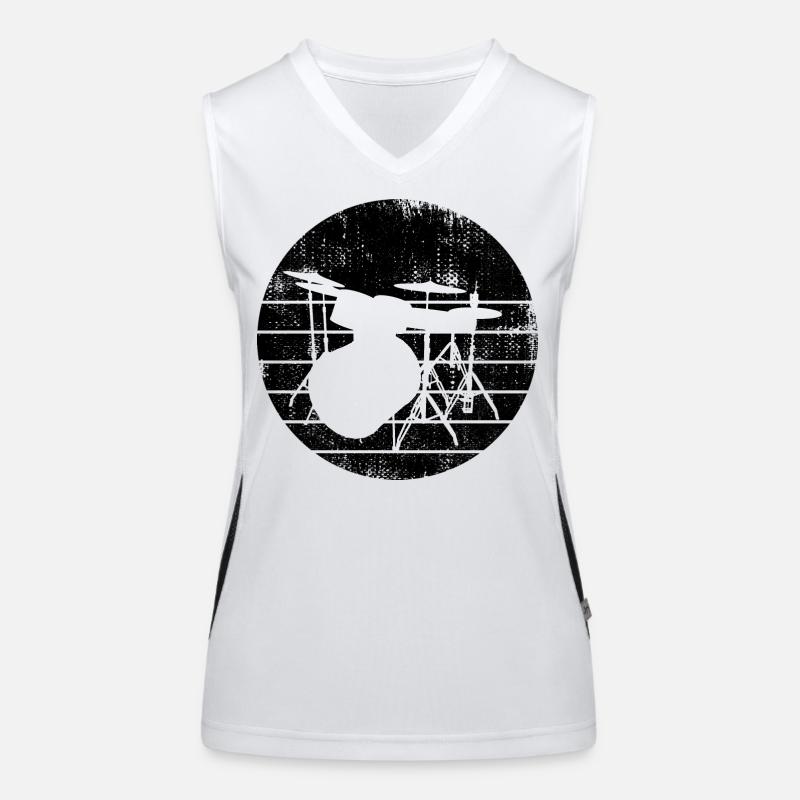 Dessin de percussion Débardeur respirant contrasté Femme