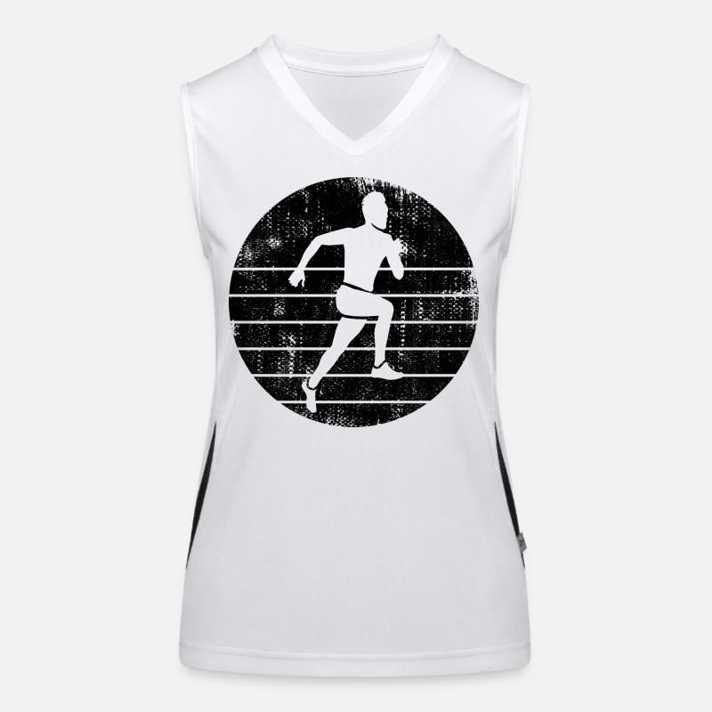 Runner Sketch Women's Functional Contrast Tank Top
