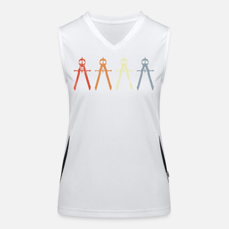 Retro Architect Circle Women's Functional Contrast Tank Top