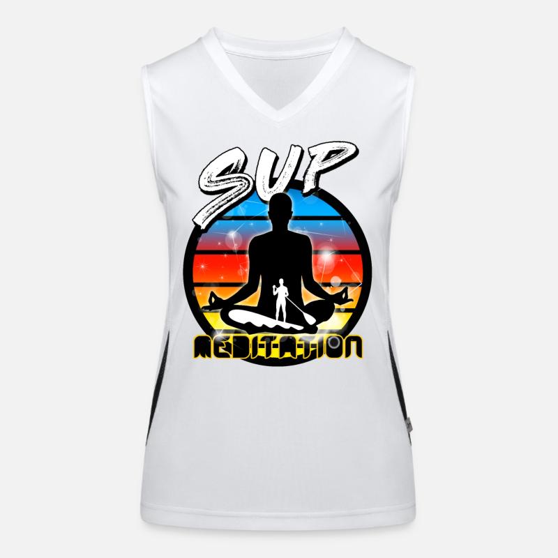 Stand up paddle Funktionelles Kontrast-Tank Top für Frauen