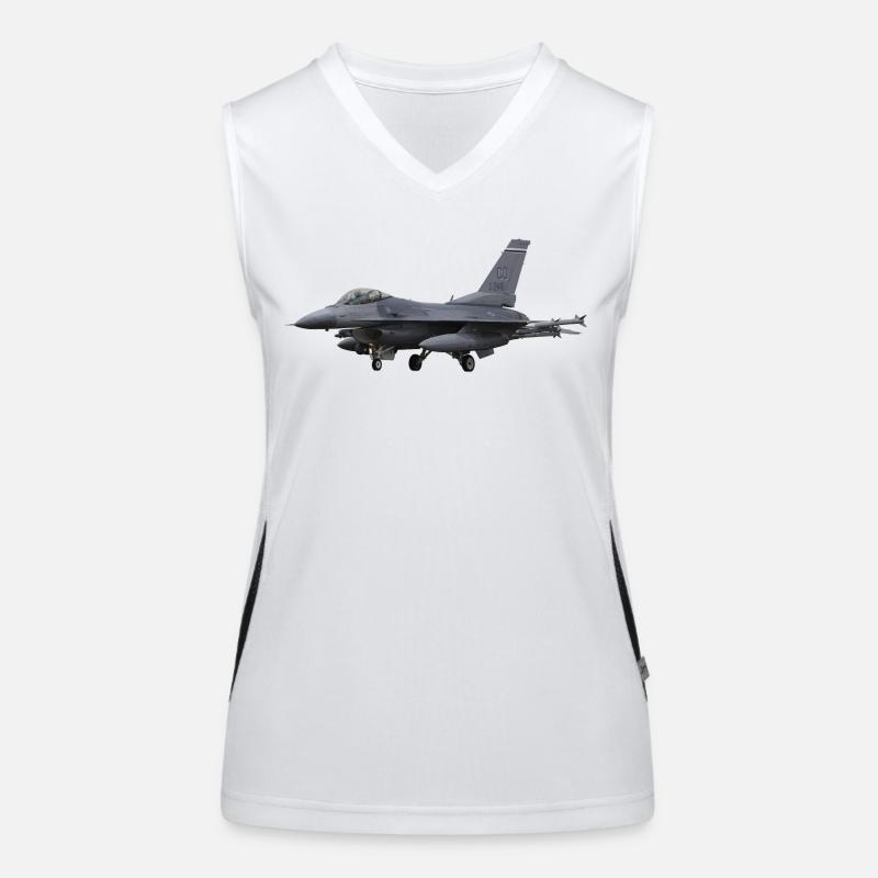 F-16 Faucon de combat Débardeur respirant contrasté Femme