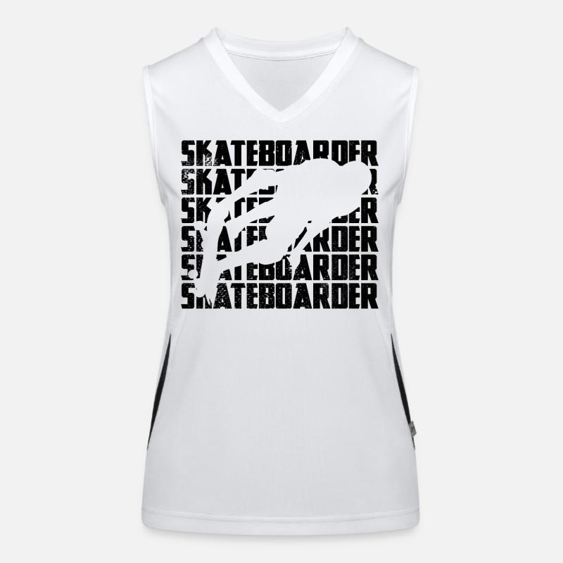 Skateboarder Funktionelles Kontrast-Tank Top für Frauen