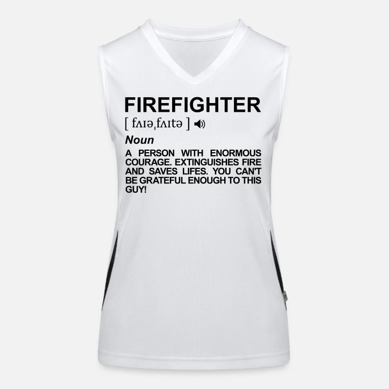 Feuerwehrmann Bedeutung Funktionelles Kontrast-Tank Top für Frauen