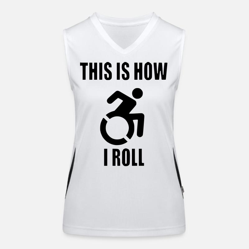 Voici comment je roule mon fauteuil roulant * Débardeur respirant contrasté Femme