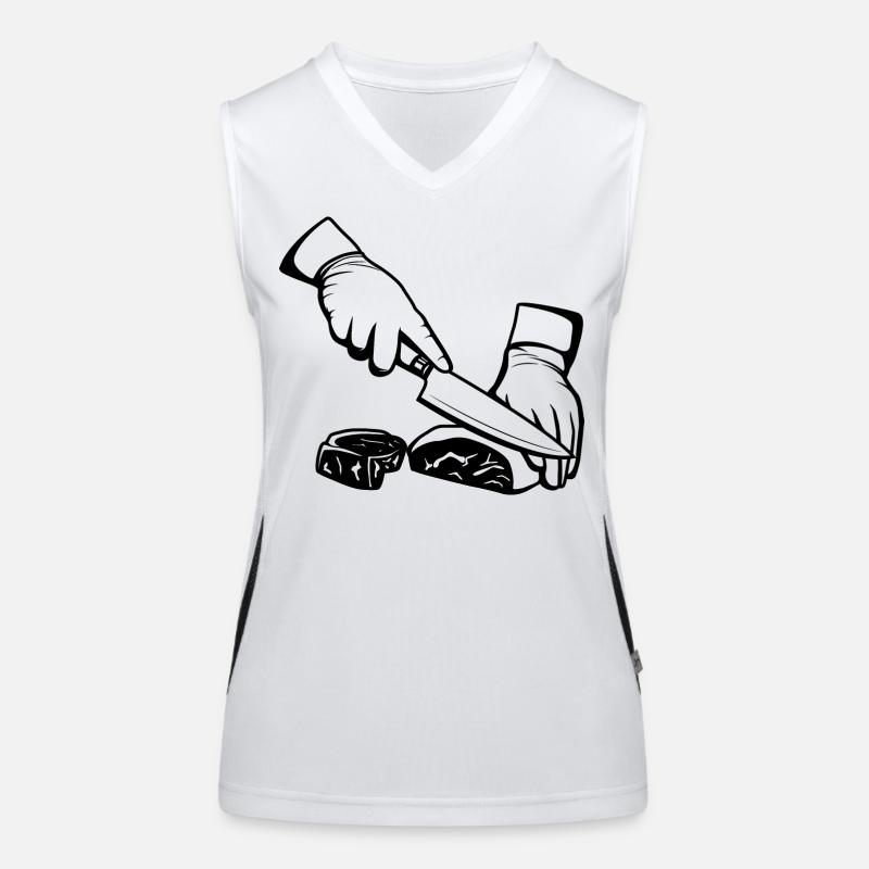 Fleisch schneiden Funktionelles Kontrast-Tank Top für Frauen