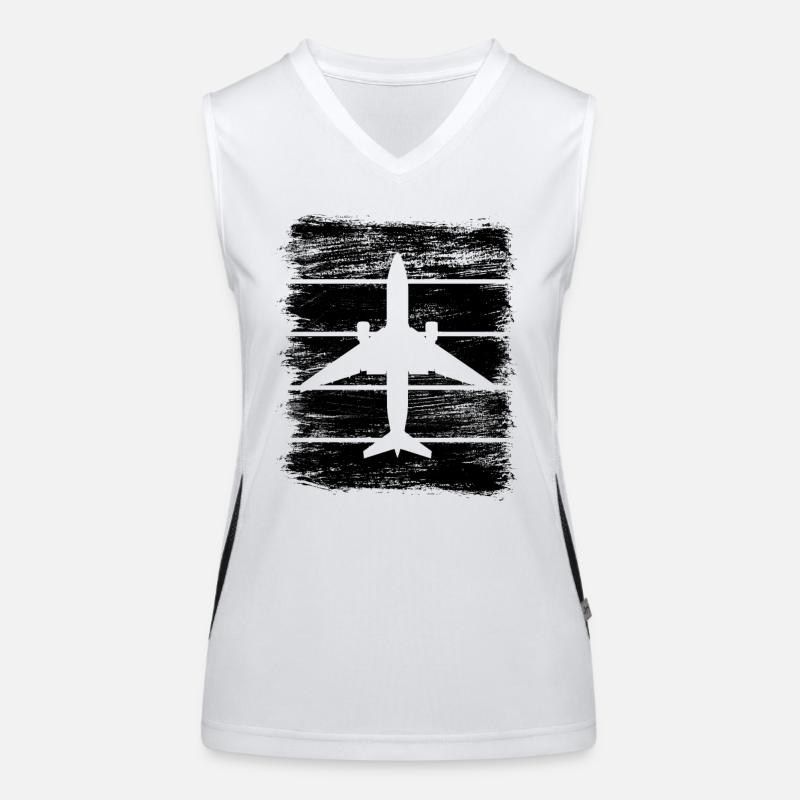 Flugzeuge Funktionelles Kontrast-Tank Top für Frauen