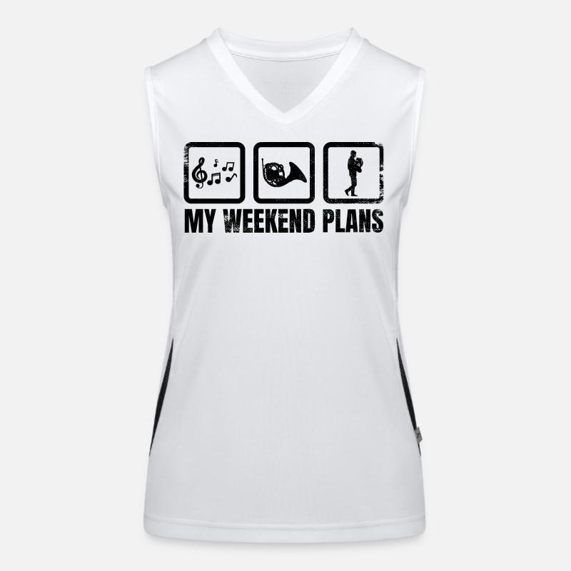 French Horn Player Weekend Women's Functional Contrast Tank Top
