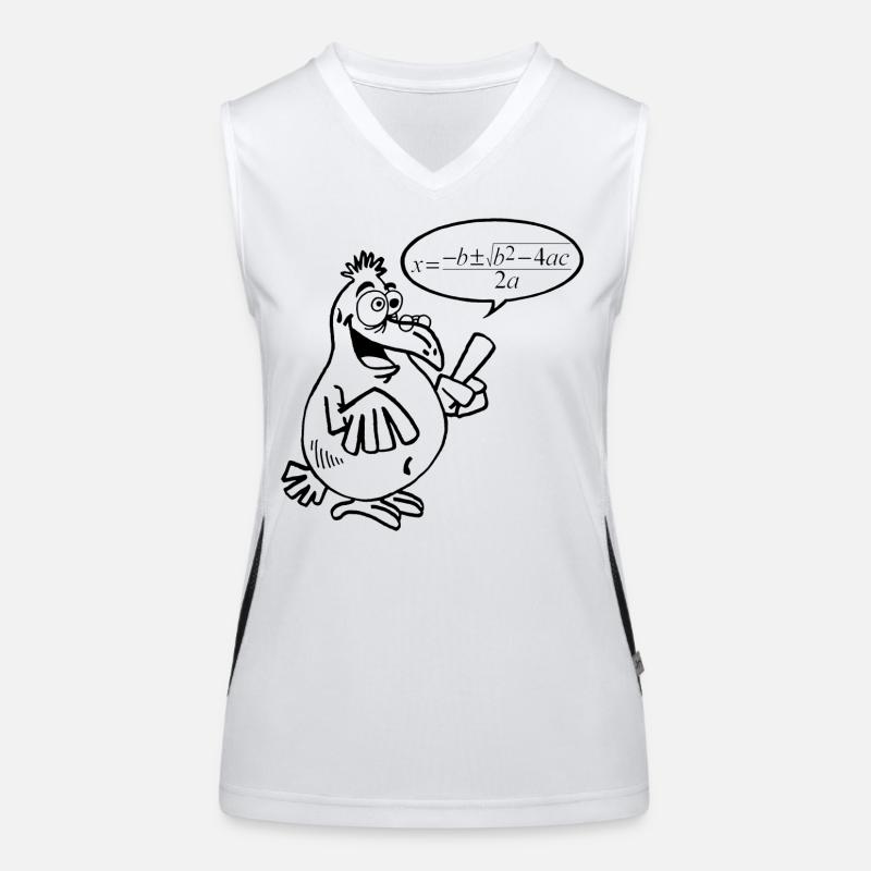 Schwarzer Schlauer Vogel Funktionelles Kontrast-Tank Top für Frauen