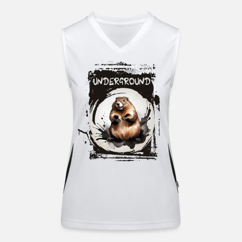 Marmotte souterraine Débardeur respirant contrasté Femme