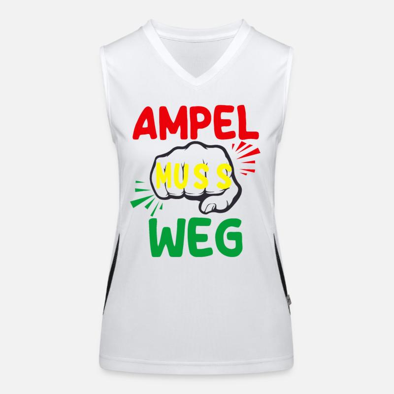 Ampel muss weg Funktionelles Kontrast-Tank Top für Frauen