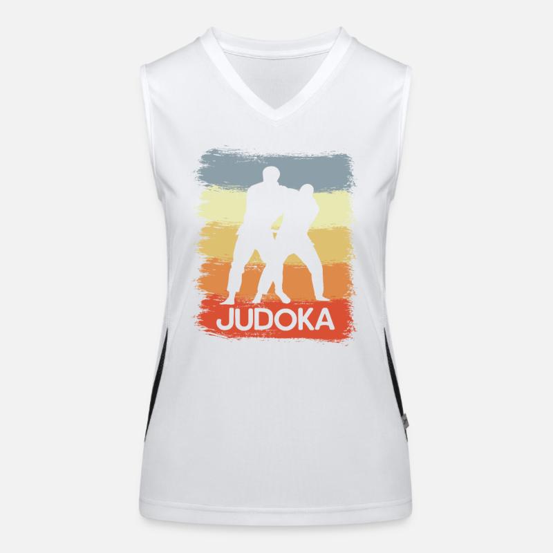 Judoka Skizze Funktionelles Kontrast-Tank Top für Frauen