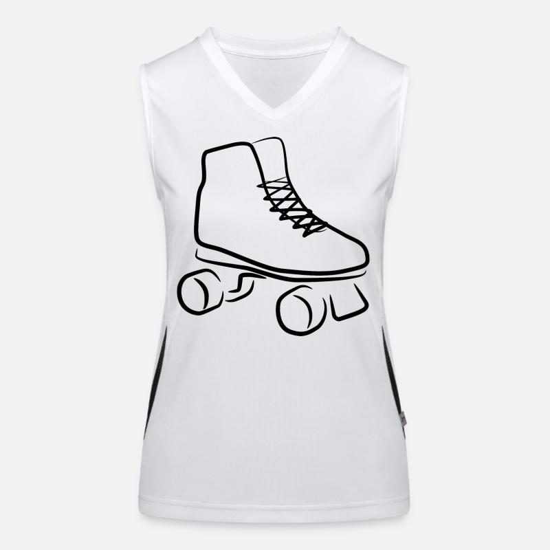 Roller Skates Sketch Women's Functional Contrast Tank Top