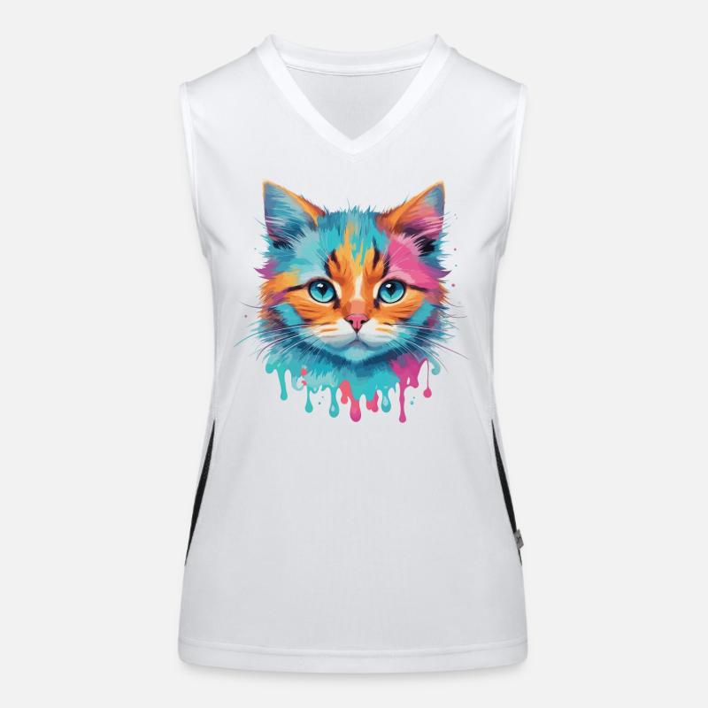 Chat mignon Débardeur respirant contrasté Femme