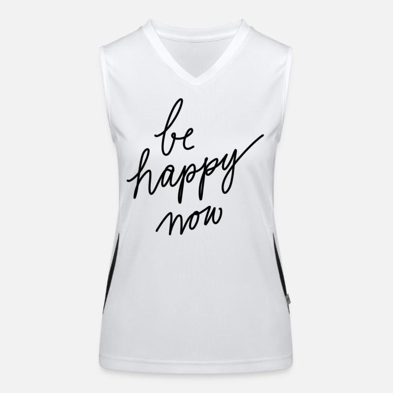 Sei jetzt glücklich! Funktionelles Kontrast-Tank Top für Frauen