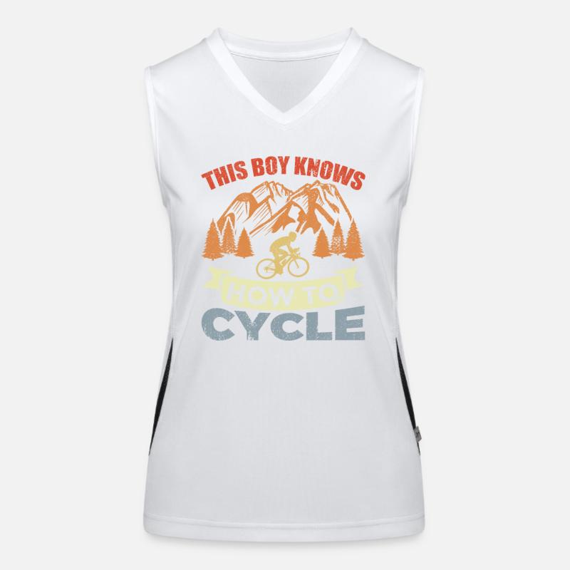 Fahrrad Junge Funktionelles Kontrast-Tank Top für Frauen