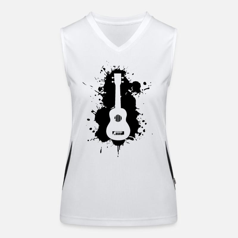 Ukulele Funktionelles Kontrast-Tank Top für Frauen
