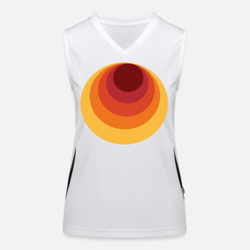 Retro Circle Polka Dot Women's Functional Contrast Tank Top