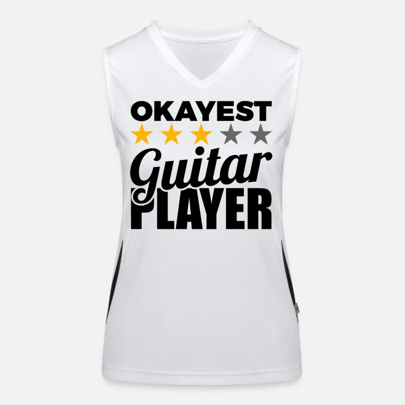 Okayest Guitar Player Funktionelles Kontrast-Tank Top für Frauen