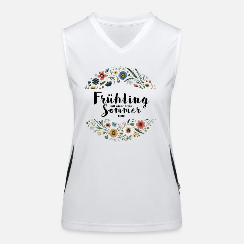 Frühling mit einer Prise Sommer, bitte! Funktionelles Kontrast-Tank Top für Frauen