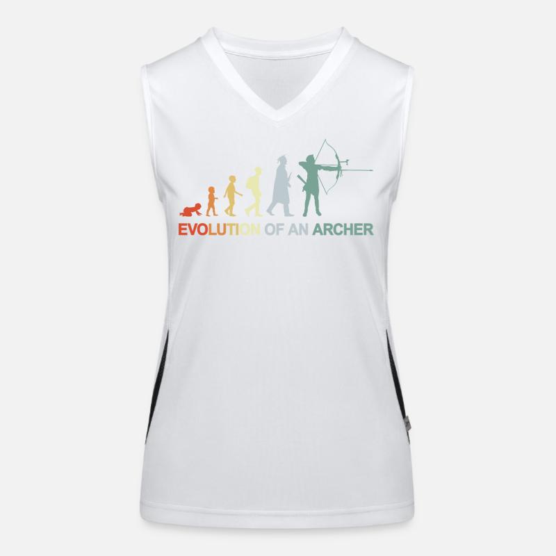 Bogenschützen Evolution Funktionelles Kontrast-Tank Top für Frauen