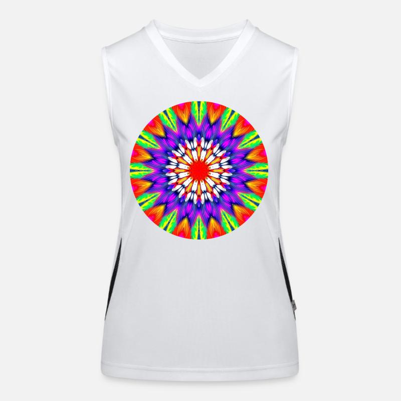 Kaléidoscope Mandala Couleur Rush Débardeur respirant contrasté Femme