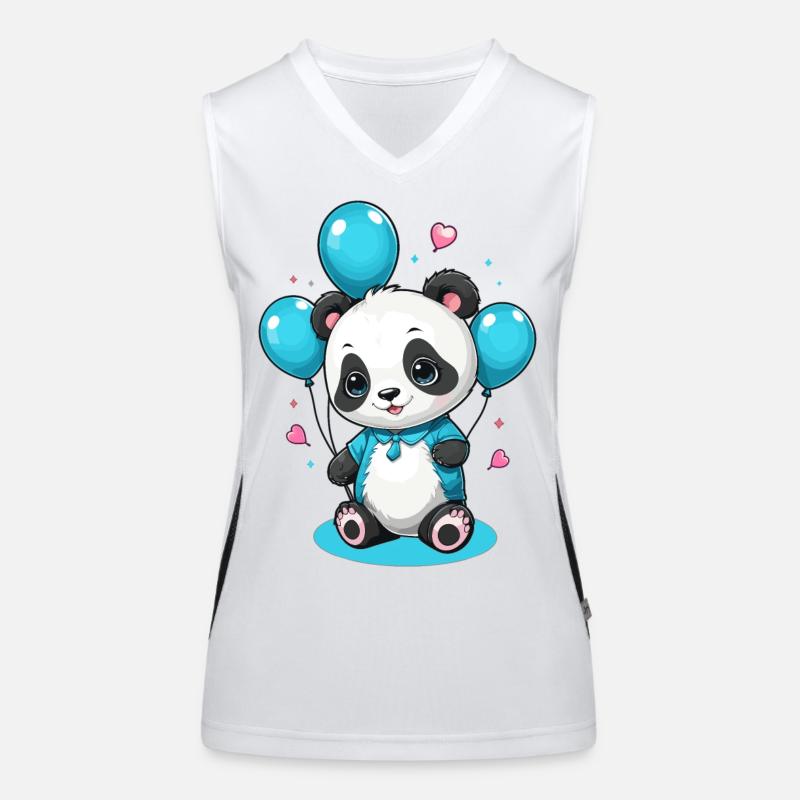 Ours panda mignon Débardeur respirant contrasté Femme