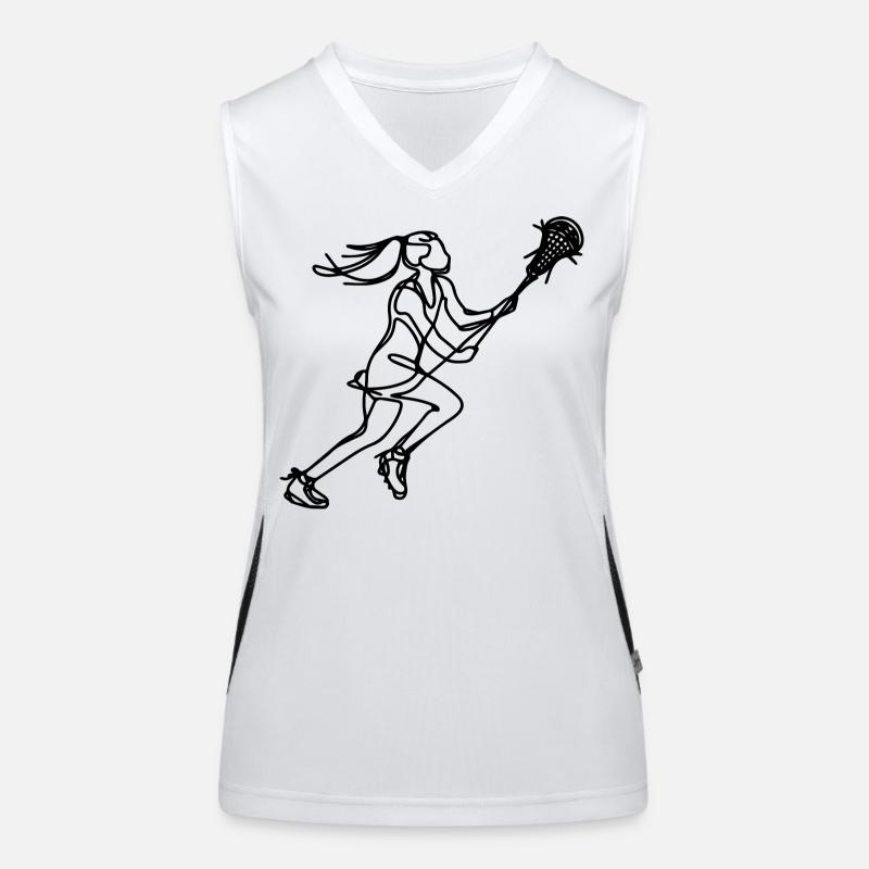 Lacrosse Mädchen Funktionelles Kontrast-Tank Top für Frauen