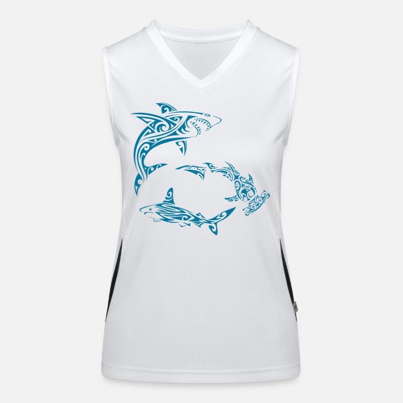 Polynesian Sharks Women's Functional Contrast Tank Top