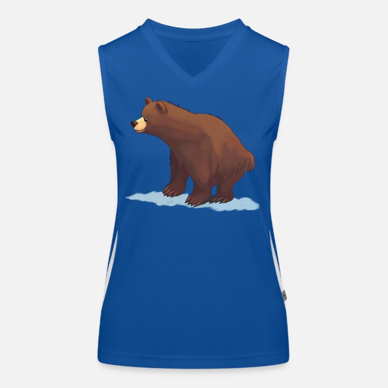 Braunbär (Gemälde) Funktionelles Kontrast-Tank Top für Frauen