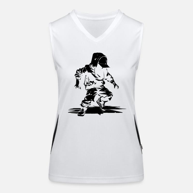 Illustration de danseuse de breakdance Débardeur respirant contrasté Femme
