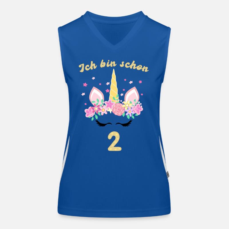 Ich bin schon 2 - Einhorn Funktionelles Kontrast-Tank Top für Frauen