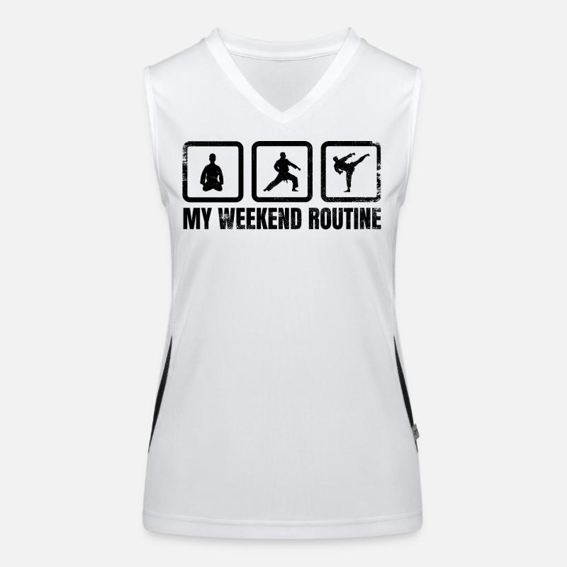 Meine Wochenendroutine Funktionelles Kontrast-Tank Top für Frauen