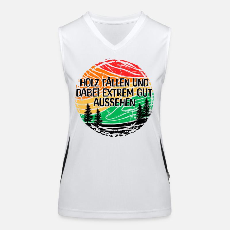 Déclaration de forestier arbre boiseries bois de bûcheron Débardeur respirant contrasté Femme