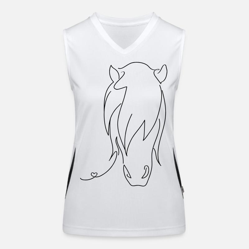 Pferd Silhouette Funktionelles Kontrast-Tank Top für Frauen