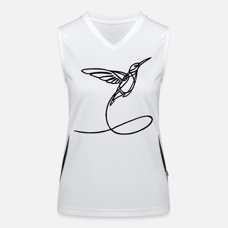 Schwarzer seltsamer Vogel Funktionelles Kontrast-Tank Top für Frauen