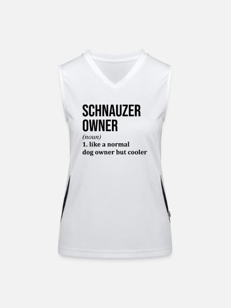 Schnauzer - Funktionelles Kontrast-Tank Top für Frauen - Weiß/Schwarz - Vorne