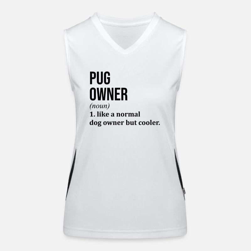 Mops Funktionelles Kontrast-Tank Top für Frauen