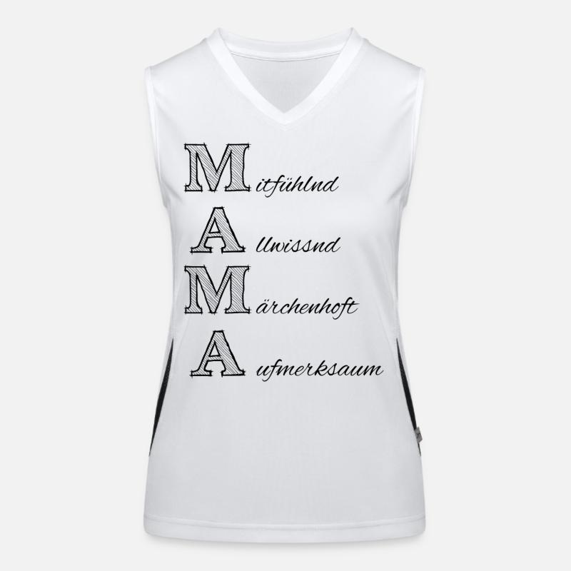 Mama, Dialekt, beste Mama, Muttertag Funktionelles Kontrast-Tank Top für Frauen