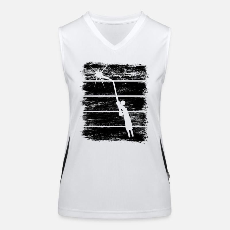Sketch of welding electrode Women's Functional Contrast Tank Top