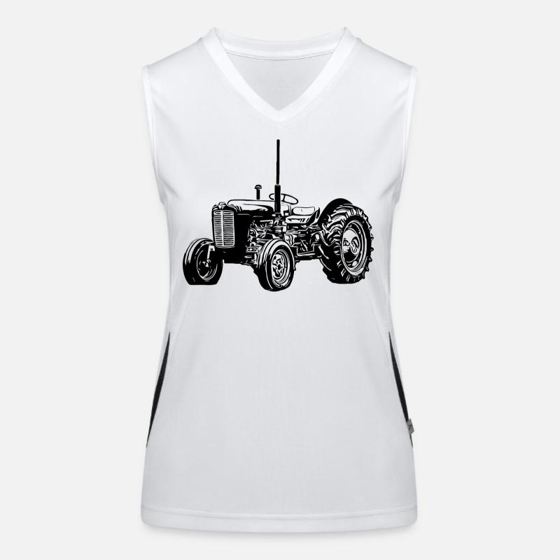 M F 35 Tractor Women's Functional Contrast Tank Top