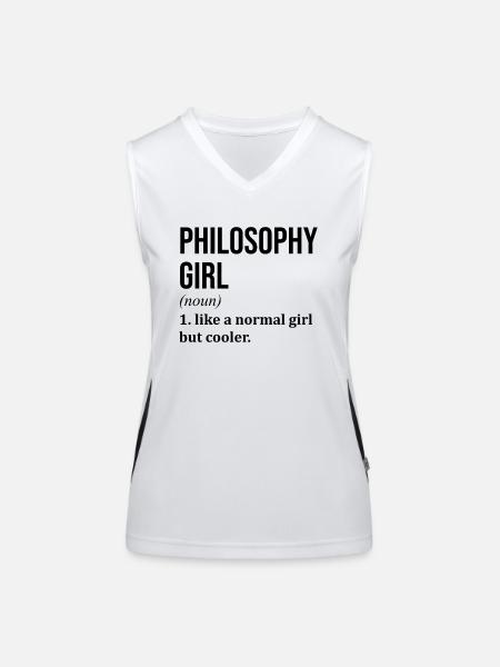 Philosophy - Women's Functional Contrast Tank Top - white/black - Front