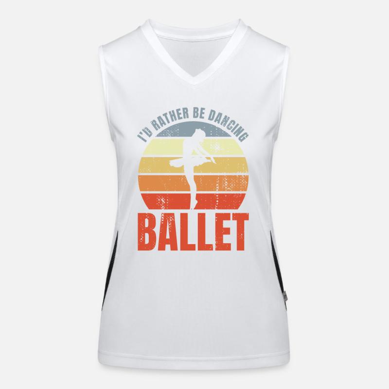 I'd Rather Be Dancing Ballet Funktionelles Kontrast-Tank Top für Frauen