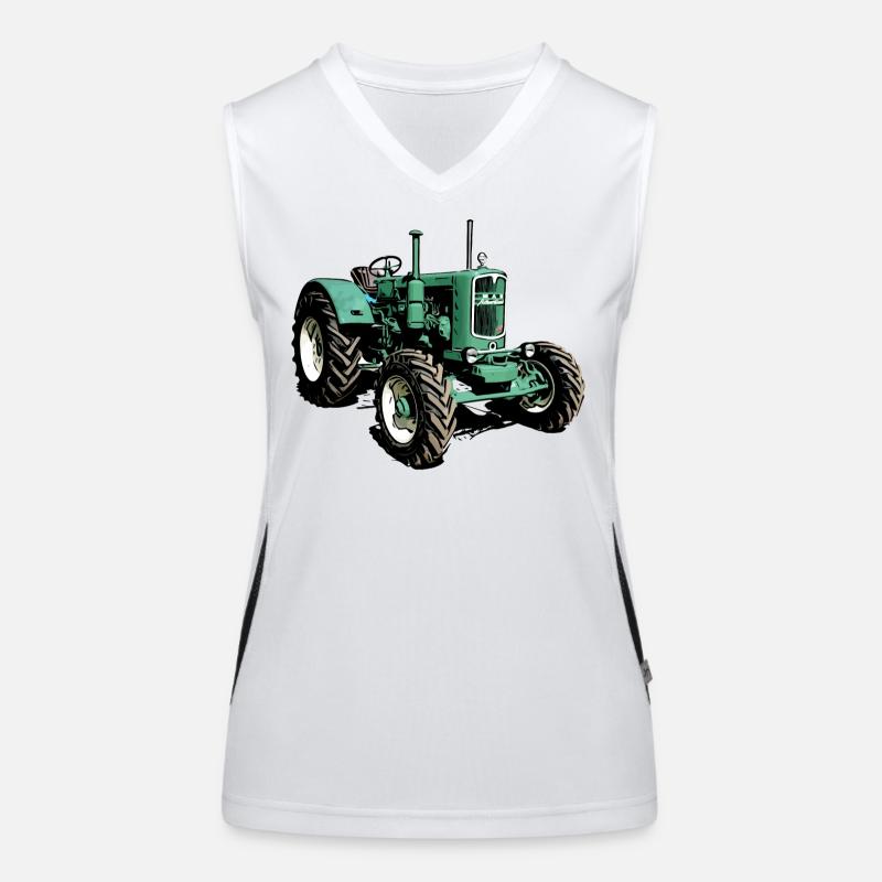 Ackerdiesel Traktor man 4S1 Funktionelles Kontrast-Tank Top für Frauen