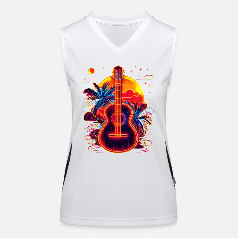 Ukulele 90s Style Women's Functional Contrast Tank Top