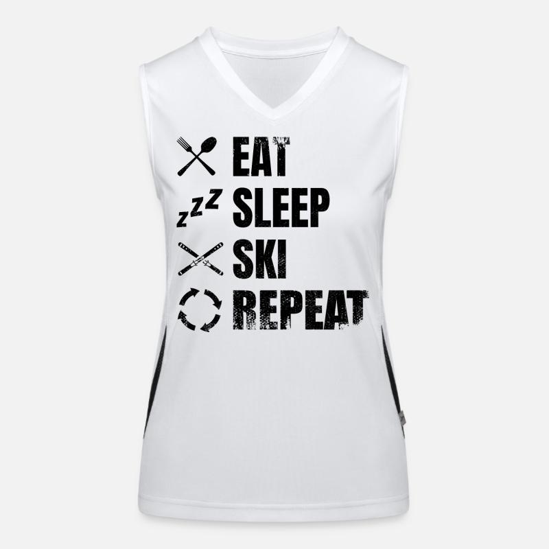 Skiing Lovers Routine Women's Functional Contrast Tank Top