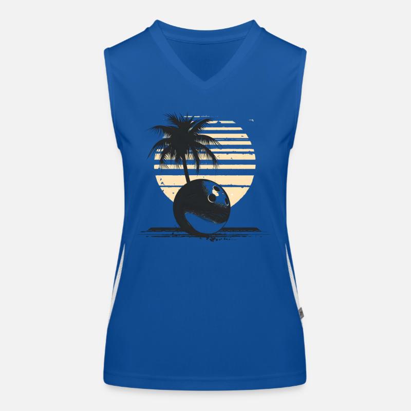 Bowling Sketch Women's Functional Contrast Tank Top