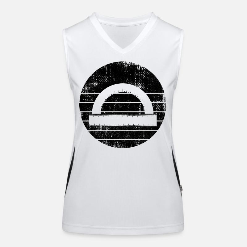 Protractor Ruler Women's Functional Contrast Tank Top